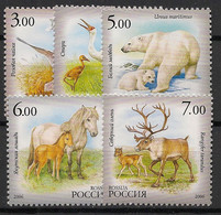 RUSSIA - 2006 - N°YT. 6970 à 6974 - Faune - Neuf Luxe ** / MNH / Postfrisch - Nuevos