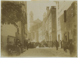 Corse. Bastia. Grand Citrate 1890-1900 Par Graziani. Place De L'Hôtel De Ville. Tabac Louis Sisco. - Old (before 1900)