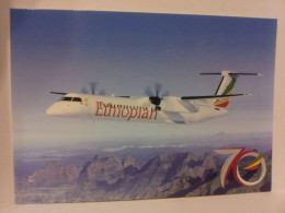 Airline Issue ETHIOPIAN AIRLINES Q400 Bombardier Postcard-1 - 1946-....: Modern Era