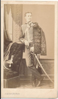 Cdv Portrait Militaire Cavalerie Hussard Second Empire Photo J. Le Roch. Saumur Ca1870 / M185 - Old (before 1900)