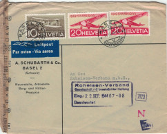 [A5] Schubarth & Co Basel Neumetalle 1944 > Roheisen Verband - Zensur OKW - Luftpost-Marken - Cartas & Documentos