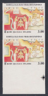 Sri Lanka Ceylon 2002 MNH Imperf Error, Maha VIhara Rock Paintings, Buddhism, Buddhist, Buddha, Elephant, Pair Of 2 - Sri Lanka (Ceilán) (1948-...)