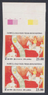 Sri Lanka Ceylon 2002 MNH Imperf Error, Maha VIhara Rock Paintings, Buddhism, Buddhist, Buddha, Horse, Horses, Pair Of 2 - Sri Lanka (Ceilán) (1948-...)