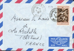 MADAGASCAR SEUL SUR LETTRE POUR LA FRANCE 1958 - Briefe U. Dokumente