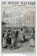 Lille - La Fête Commémorative Du Siège De 1792 - Le Défilé Du Cortège Sur La Place  -  Page Original - 1882 - Historical Documents