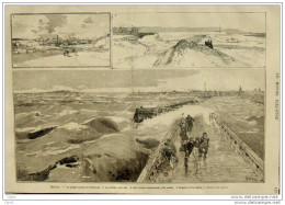 Calais - La Grande Marée Du 19 Février 1882 - La Brèche - Les Travaux Bouleversés -  Page Original 1882 - Historical Documents