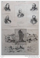 Le Menhir Dit "les Droits De L´homme" Sur La Plage De Canté (Finistère) -  Page Original 1882 - Historical Documents