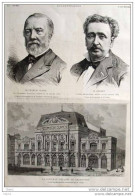 Nouveau Théâtre De Cherbourg - Charles Blanc - M. Cheret -  Page Original - 1882 - Historical Documents