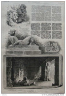 Les Antiquités Du Yucatan - Le Dieu Chaacmol - Buste De La Princesse Nicte-Canchi - Page Original - 1882 - Historical Documents