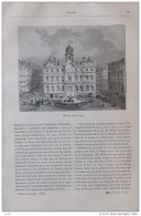 Hôtel De Ville De Lyon - Page Original 1882 - Documents Historiques