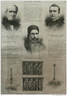 Le Nouveau Bey De Tunis - Si-Ali-Bey - Archéologie -la Colonne De Cussy  - Page Original 1882 - Documents Historiques