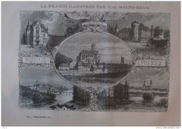 Pontoise - Poissy - Mantes - Rambouillet - Page Original 1882 - Documentos Históricos