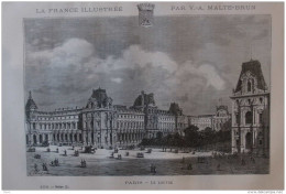 Paris - Le Louvre - Page Original 1882 - Documents Historiques