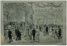 L'Hospitalité De Nuit - C'est Que Sera La Décoration Du "Bal De Bois De La Place Des Victoires"  Page Original - 1882 - Documents Historiques