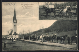 AK Fischhausen B. Schliersee, Teilnehmer Der Skt. Leonhardtifahrt In Ihren Kutschen  - Schliersee