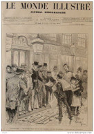 Angleterre - Les Nouvelles D'Égypte Dans Les Rues De Londres, La Vente Des Journeaux - Page Original -  1882 - Documents Historiques