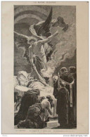 Au Panthéon, Les Fresques De M. J.P. Laurens - La Transfiguration De Sainte Geneviève - Page Original -  1882 - Historical Documents