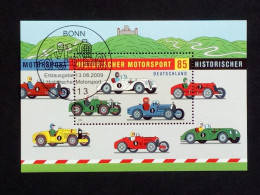 DEUTSCHLAND BLOCK 75 GESTEMPELT(USED) HISTORISCHER MOTORSPORT 2009 STEMPEL BONN - Andere & Zonder Classificatie