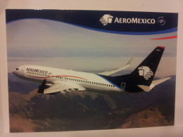 Airline Issue - AEROMEXICO Boeing 737 - Postcard2 - 1946-....: Modern Tijdperk