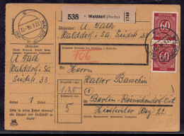 All.Bes. Gemeinschaftsausgaben Mehrfachfrankatur Michel Nr. 933, Paketkarte - Otros & Sin Clasificación