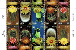 ISRAEL 2022 Mi 2785-2789 CACTUSSES MINT MINIATURE SHEET ** - Blocchi & Foglietti