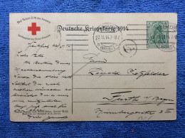 Deutsches Reich. "Deutsche Kriegskarte 1914" P100 B II (Druckvermerk 45 Mm) (1ZKPVT026) - Storia Postale