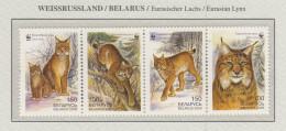 BELARUS2000 WWF Animals Lynx Mi 373-376 MNH(**) Fauna 618 - Felinos