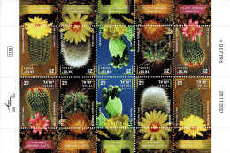 ISRAEL 2022 Mi 2785-2789 CACTUSSES MINT MINIATURE SHEET ** - Cactus