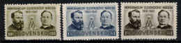 Slovaquie 1941 Mi 85-7 (Yv 67-9), (MNH)** - Unused Stamps