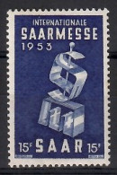 Germany, Saarland 1953 Mi 341 Mh - Mint Hinged  (PZE5 SAA341) - Fabrieken En Industrieën