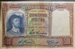 SPAIN BANKNOTE 500 PESETAS 1931 VF BILLETE ESPAÑA MBC  *COMPRAS MULTIPLES CONSULTAR* - 500 Pesetas