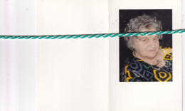 Julia José Huylebroeck-Hornikx, Moerzeke 1918, Berlare-Bareldonk 1993. Foto - Overlijden