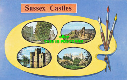 R572095 Sussex Castles. Roberts And Wrate. Plastichrome. Colourpicture Publisher - World