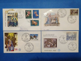 Italia Lotto Da 4 Buste Primo Giorno Fdc First Day Cover Natale 1972 1974 1979 1981 - FDC