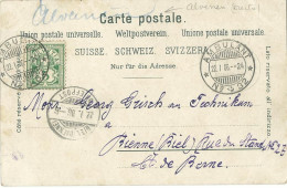 SUISSE  CARTE 5c    AMBULANT N° 32 POUR BERNE  DE 1906 LETTRE COVER - Brieven En Documenten