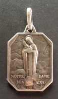 WWI Pendentif Médaille Religieuse Argent 800 Porte-bonheur D'aviateur "Notre-Dame Des Airs" WW1 - Religion &  Esoterik