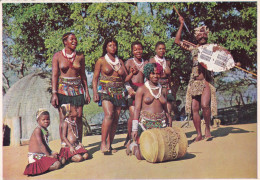 SUD AFRICA - CARTOLINA - TRIBAL CUSTOMS DIE HARD - VG. PER BERGAMO - 1972 - Afrique Du Sud