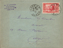 ALGERIE SEUL SUR  LETTRE A EN TETE DE ALGER 1937 - Cartas & Documentos