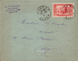 ALGERIE SEUL SUR  LETTRE A EN TETE DE ALGER 1937 - Briefe U. Dokumente