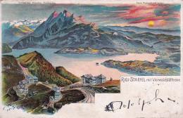 Schweiz/Suisse: Rigi-Staffel Mit Vierwaldstättersee - Litho 1903 - Otros & Sin Clasificación