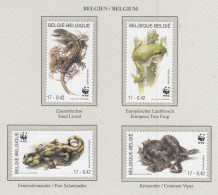 BELGIUM 2000 WWF Reptiles Mi 2947-2950 MNH(**) Fauna 629 - Sonstige & Ohne Zuordnung