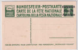 1914 Bundesfeierkarte Pestalozzi Und Sein Enkel Gottlieb - Ungelaufen - Emzertet - Annulé - Annulato - Entiers Postaux