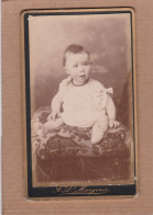 Ancienne Photographie CDV XIXe A. D. Margerie Rue Plantagenet Angers Portrait Bébé Enfant Layette - Old (before 1900)