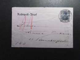 Deutsches Reich Mi. Rohrpost GA U RU 6 Ortspost Berlin 16.3.1908-Bedarfsspuren - Enveloppes