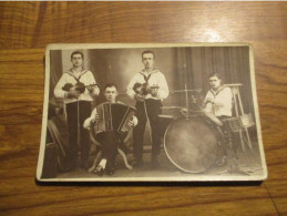 CP Photo Groupe Musicien - Orchestre - Marins - Andere & Zonder Classificatie