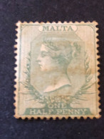 MALTA  SG 20  ½d Green MH With Adhesions - Malte (...-1964)