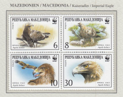 MACEDONIA 2001 WWF Birds Mi 215-218 MNH(**) Fauna 632 - Águilas & Aves De Presa