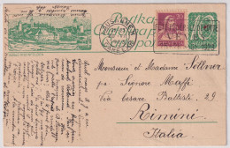 Zumst. 154 / Mi. 165x ZUSATZFRANKATUR Auf Bildpostkarte Solbad Rheinfelden - Gelaufen Ab Lausanne Nach RIMINI - Enteros Postales