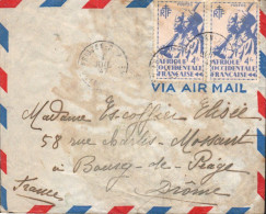 A O F SEUL SUR  LETTRE POUR LA FRANCE 1947 - Storia Postale