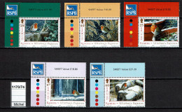 Isle Of Man - 2004 - MNH - Oiseaux, Birds, Vogels, Rouges-gorges, Roodborstjes, Robins - Border Sheet - Isle Of Man